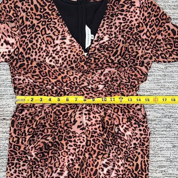 NWT Ranna Gill Anthropologie Floral Cutouts Leopard Print Midi Dress Medium - Picture 9 of 13